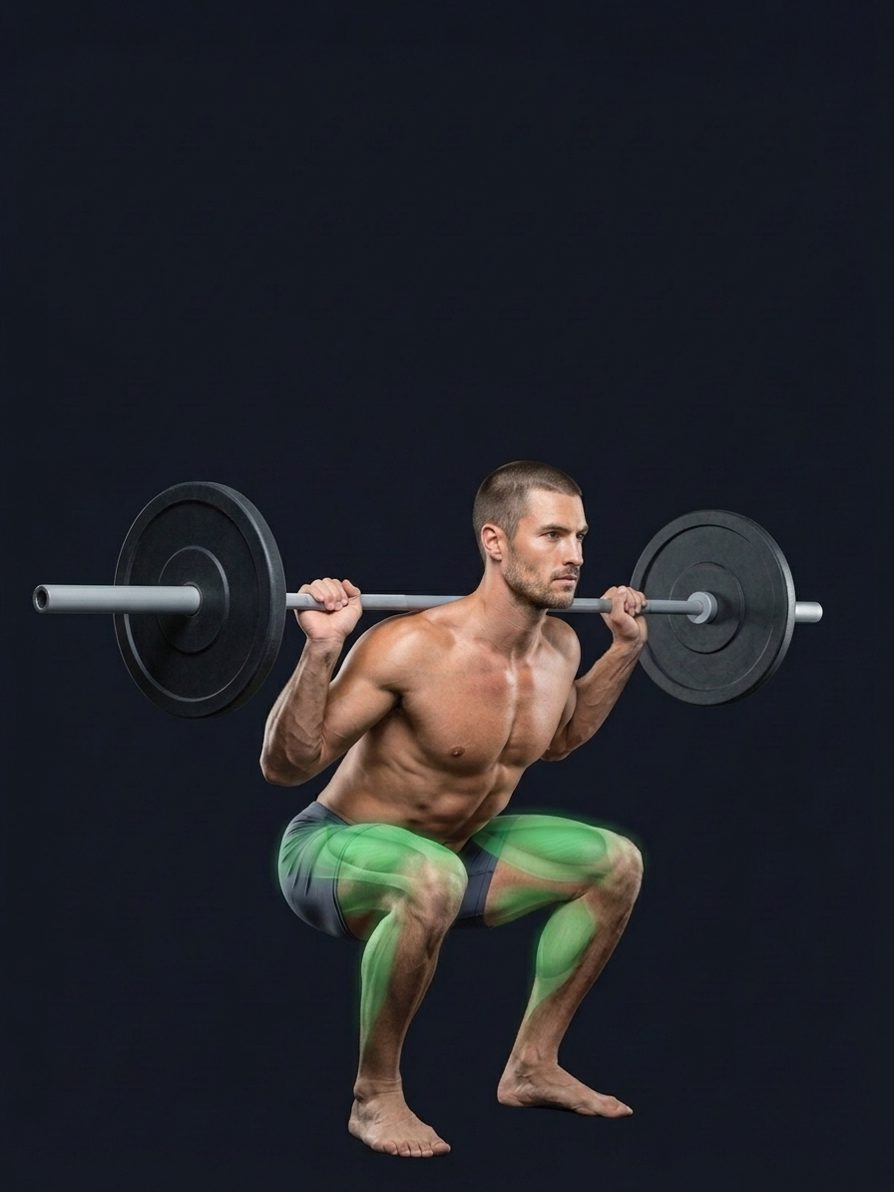Squat con bilanciere low-bar